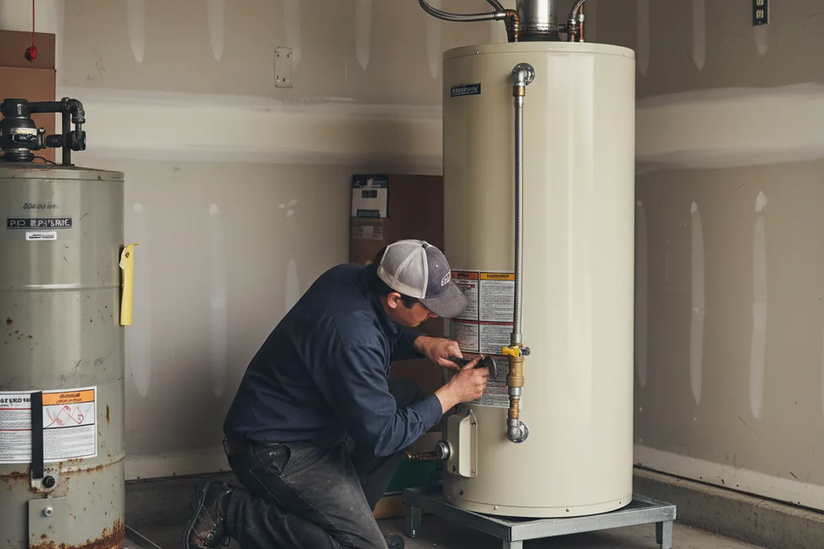 Water heater and shutoff valve replacement in Lagrangeville